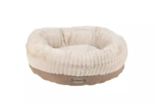 SCRUFFS Лежак для животных круглый "Ellen", коричнево-бежевый, 55х55х18см (Великобритания)