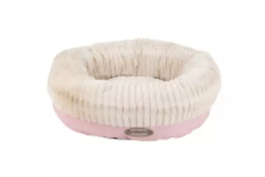 SCRUFFS Лежак для животных круглый "Ellen", розово-бежевый, 75х75х20см (Великобритания)