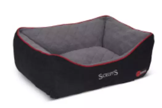 SCRUFFS Лежак для животных с бортиками "Thermal Box Bed", черный, 75х60х19см (Великобритания)