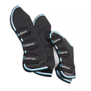 SHIRES ARMA Ногавки транспортировочные для лошади "Air", COB, чёрные, стан (Великобритания)