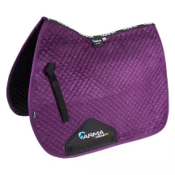 SHIRES ARMA Вальтрап для лошади универсальный велюровый "SUEDE", 17-18", сливовый (Великобритания)