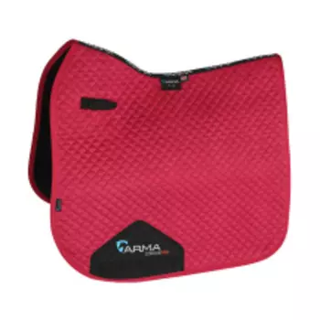SHIRES ARMA Вальтрап для лошади выездковый велюровый "SUEDE", 17-18", малиновый (Великобритания)