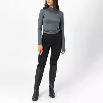 !SHIRES AUBRION Лосины для верховойезды зимние с коленной силиконовой леей "Porter", XXS, черный (Ве