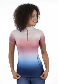 SHIRES AUBRION Поло спортивное "Highgate", S, омбре синий/розовый (Великобритания)