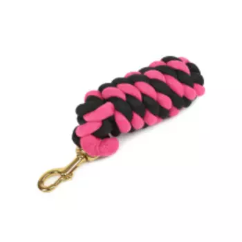 SHIRES Чомбур для лошади, 2 м, чёрный/фуксия (Великобритания)