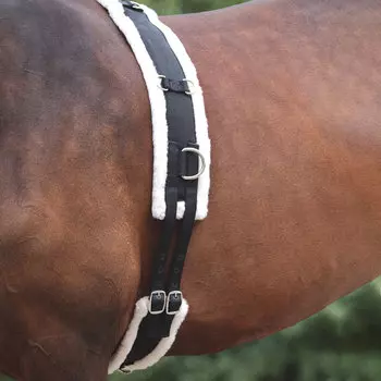 SHIRES Гурта нейлоновая для лошади с флисовой подложкой, FULL, голубой (Великобритания)