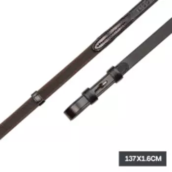 SHIRES Повод для лошади "Lusso Continental", 155х1.5 см, коричневый (Великобритания)