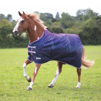 SHIRES TEMPEST Попона прогулочная для лошади "Original Lite", 600D, 0g, 155, фиолетовая молния (Вели