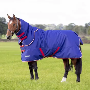SHIRES TEMPEST Попона прогулочная для лошади с отстегным капором "Original", 100g, 130, синий
