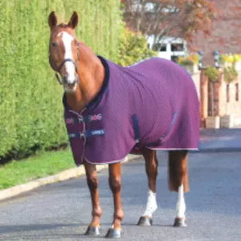 SHIRES TEMPEST Попона сушильная для лошади "Team SHIRES",165, синий (Великобритания)