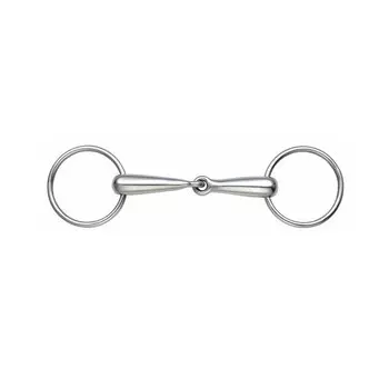 SHIRES Трензель для лошади дутый с одним сочленением, 13см (Великобритания)