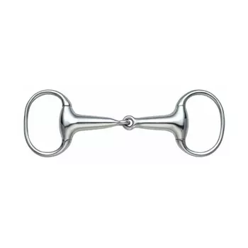 SHIRES Трензель для лошади дутый с одним сочленением и D-образными кольцами, 13см (Великобритания)