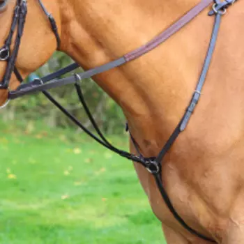 SHIRES Velociti Мартингал с подперсьем GARA "Hunt", FULL, чёрный (Великобритания)