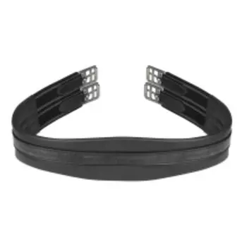 SHIRES Velociti Подпруга для лошади кожаная с резинками "GARA", 125 см, чёрный