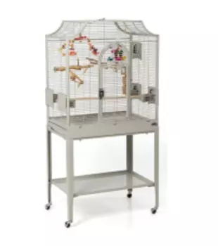 SkyRus Клетка для малых птиц "Madeira II", светло-серая, 82х54х153см