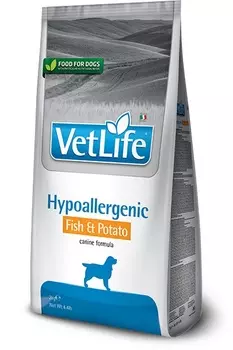 FARMINA Vet Life Dog Hypoallergenic Корм сух.рыба,картофель д/собак при аллергии 12кг
