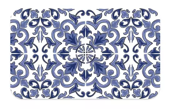 TARHONG Коврик под миски "Canyon", синий с рисунком, 48х29см