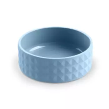 TARHONG Миска для животных керамическая "Diamond", голубая, 15.2х5.2см/700мл