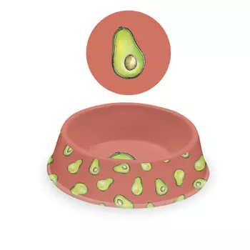 TARHONG Миска для животных "Avoсado", коралловая, 25х7.2см/1400мл