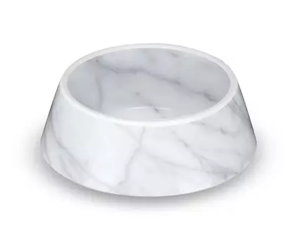 TARHONG Миска для животных "Carrara Marble", белый мрамор, 19.7х6.4см/700мл