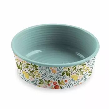 TARHONG Миска для животных "Country Orchard", бирюзовая с рисунком, 17х5.9см/950см