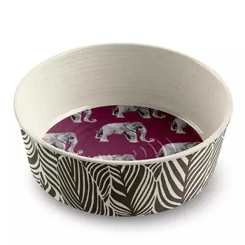 TARHONG Миска для собак "Safari Elephant", бежево-коричневая, 21.6х6.6см/1890мл (США)