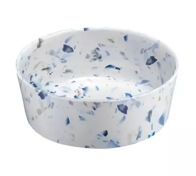 TARHONG Миска для животных "Terrazzo", бело-синяя, 15.3х5.6см/700мл