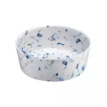 TARHONG Миска для животных "Terrazzo", бело-синяя, 12.6х4.2см/350мл