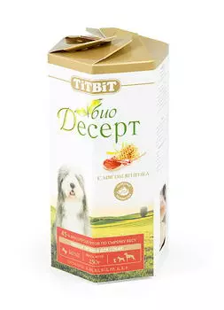 TIT BIT Био-десерт печенье с мясом ягненка мини д/собак 250г