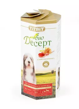 TIT BIT Био-десерт печенье с мясом ягненка стандарт д/собак 350г