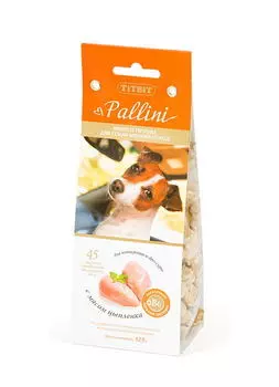 TIT BIT Печенье Паллини с цыпленком д/собак 125г