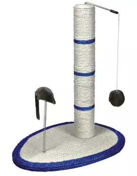 TRIOL Когтеточка на овальной подставке с мышкой на пружине и шариком 4306NT