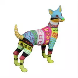 УЦЕНКА AQUA DELLA Декорация для аквариума и террариума флуоресцентная "Собака", разноцветная, 9.8x4.3x10.5с