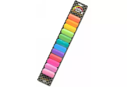 УЦЕНКА D&amp;D Полиэтиленовые мешки для уборки за собаками "Радуга" 12х15шт