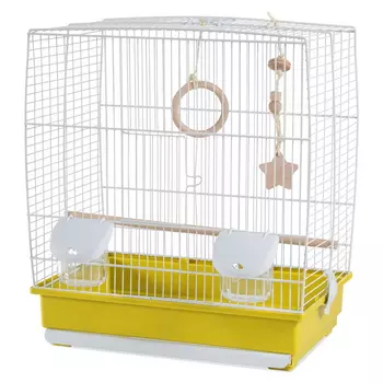 УЦЕНКА Voltrega Клетка д/птиц (641) цвет белый/зеленый 39*25,5*45см