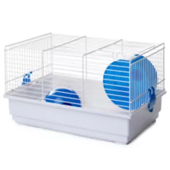 VOLTREGA Клетка для грызунов (913), бело-жёлтая, 39x25.5x22см (Испания)!