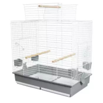 VOLTREGA Клетка для средних птиц (851), серо-белая, 71.5x41.5x54.5см (Испания)