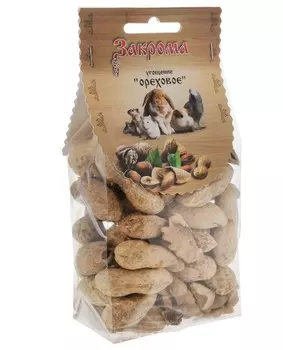 ЗАКРОМА Лакомство Угощение Ореховое д/грызунов 100г