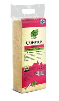 ЗВЕРЬЕ МОЕ Опилки Яблоко наполнитель 20л