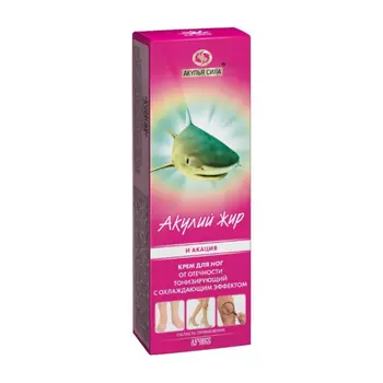 Акулий Жир и акация крем для ног от отечности охлаждающий 75 мл