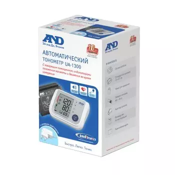 AND Тонометр автоматический UA-1300 на плечо с универсальной манжетой и голосовым помощником