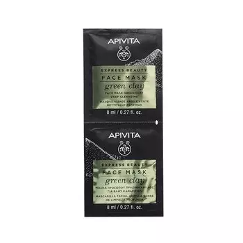 Apivita Маска для лица Зеленая глина саше 8 мл 2 шт