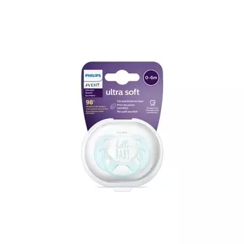 Авент Ультра Софт Пустышка силиконовая для мальчиков 0-6мес 1 шт