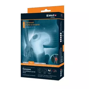 B.Well Med Бандаж на коленный сустав согревающий усиленный W-339 размер L