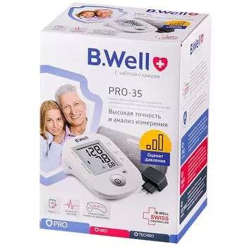 B.Well Тонометр автоматический PRO-35 с адаптером и универсальной манжетой