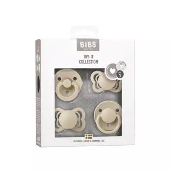 Bibs Try-it Набор пустышек с 0 месяцев Vanilla