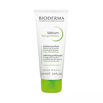 Bioderma Sebium Гель гуммирующий с микрогранулами для глубокого очищения кожи 100 мл