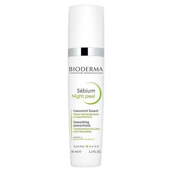 Bioderma Sebium Night peel Гель пилинг ночной с 15% гликолевой кислоты для проблемной кожи 40 мл
