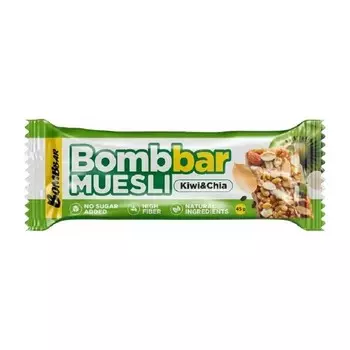 Bombbar Muesli Батончик мультизлаковый Киви-Чиа 45 г
