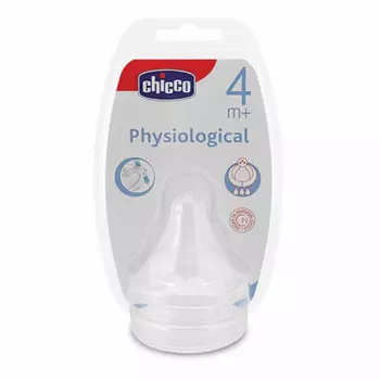 Chicco Physiological Соска латексная физиологичная 4+ быстрый поток 2 шт